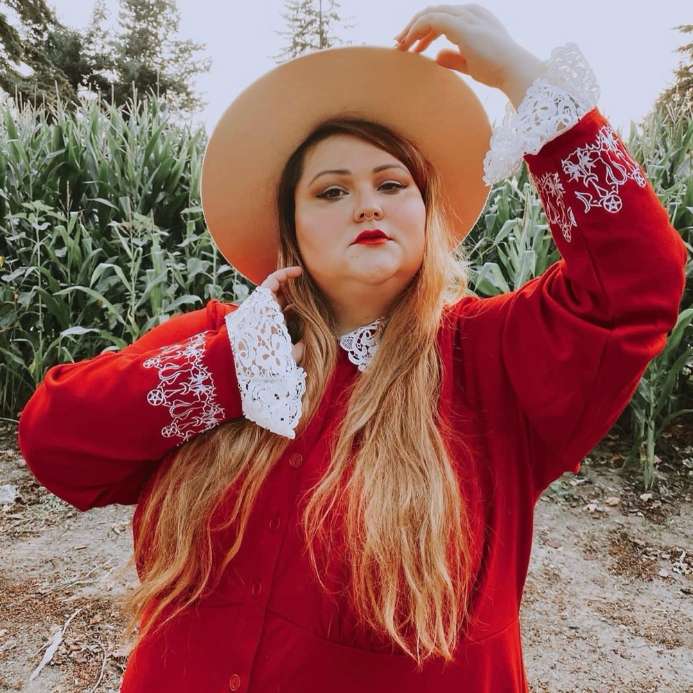 Hot Topic Vintage Look Plus Size Fall Dress 5X Sabrina Collection